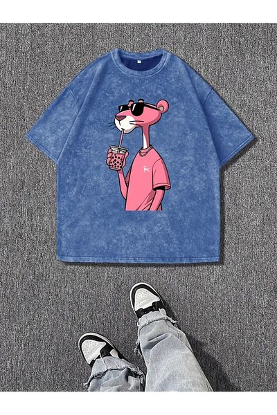 Touz Moda Tricou vintage oversize lavabil Pink Panther