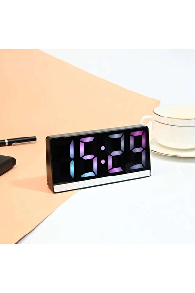 gaman Dijital Renkli Ekranlı Alarmlı Masa Saati Alarm / Derece /Takvim Parlak...