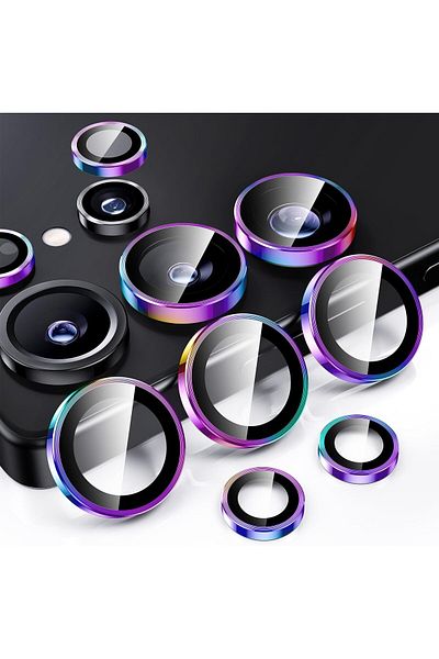 AWH Camera Protection for Samsung Galaxy S25 Ultra, 9H Hardness, Military Grade (Colourful)