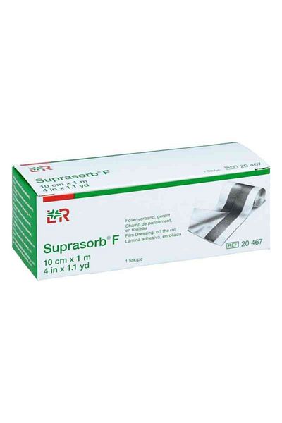Lohmann & Rauscher 20467 Suprasorb F وشم وشم واقي مقاوم للماء غطاء جرح شفاف 10 سم × 1 متر