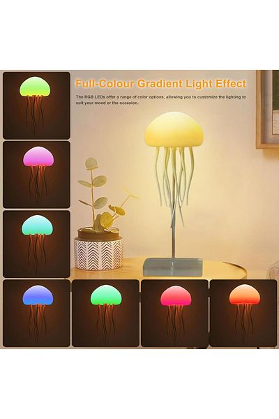 AWH Jellyfel's Dancing Jellyfish Lamp, LED Floating Voice-Controlled Jellyfish Night Light