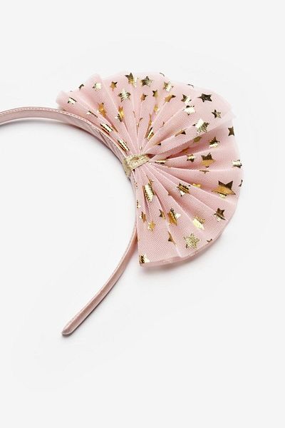 Le Mabelle Powder Star Tulle Bow Girl's Crown