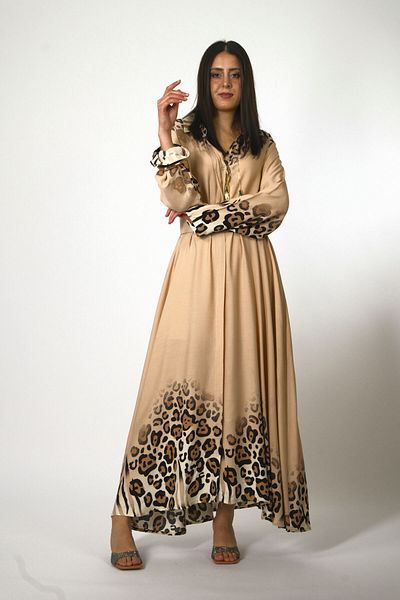 ABBRA Rochie de vară 100% viscoză, cu buzunar cu curea