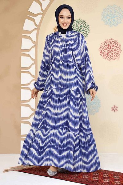 Neva Style Indigo Blue Designer Dress 235806 Im