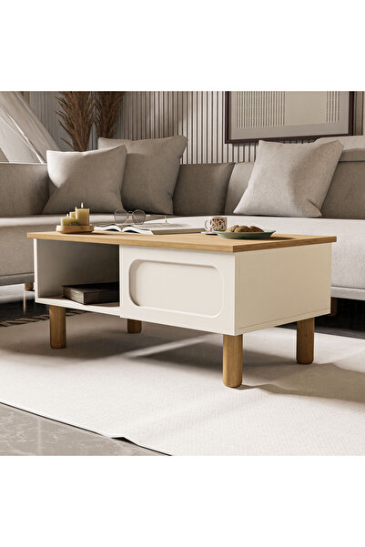 Mezza 2100 Monza (Membran) Bohem Orta Sehpa Sepet-Beyaz