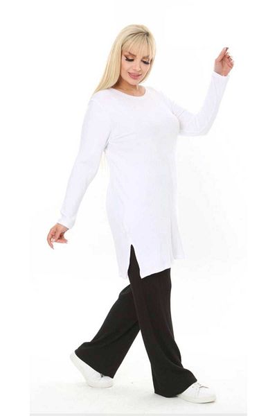 LİKRA Women's Plus Size Slit Camisole Tunic