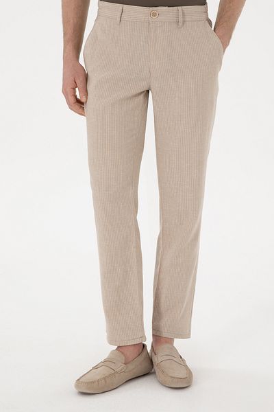 U.S. Polo Assn. Men's Stone Slim Fit Canvas Trousers 50309113-Vr049