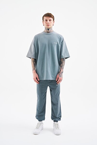 Machinist Luxury Basic Unisex Oversize T-Shirt - Washable, Ghost Cloudy