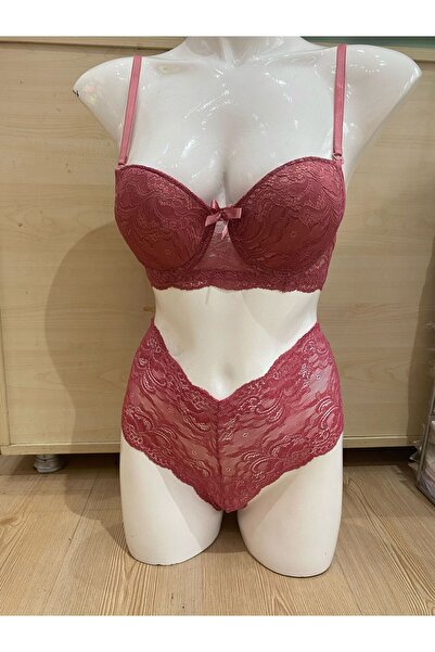 TuncayLea dantelli destekli sütyen külot takım