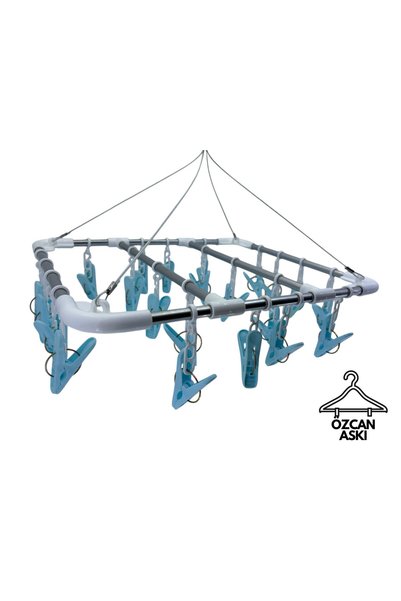 OZC Multiple Scarf and Socks Metal Hanger Blue Color