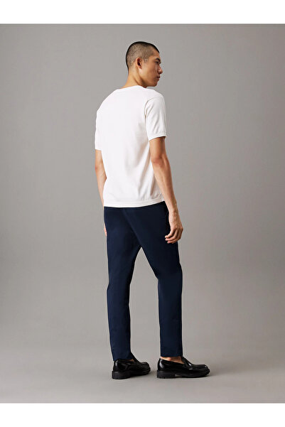 Calvin Klein Erkek Lastikli Bağlamalı Bel Cepli Uzun Boy Lacivert Pantolon K10K114467-CEF