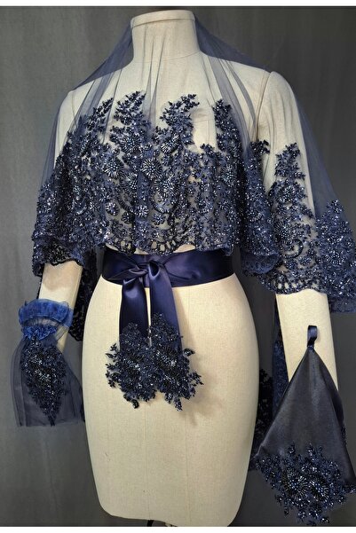 DEKA KINA Hürrem Duvak Seti Lacivert