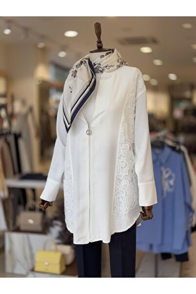 Zühre Застібка-блискавка з мереживом, деталі, екрю, куртка 0126