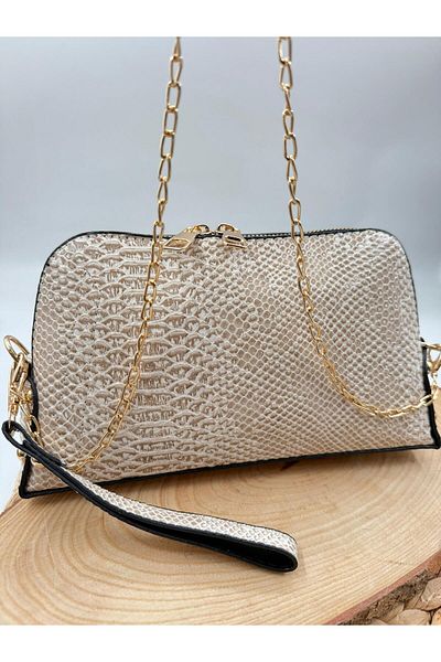 ONSTAR BAGS Handbag and Shoulder Chain Cross Strap Anakonda Pattern Gift Bag
