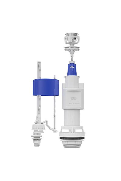 MEGA Mecanism / valva golire rezervor WC, alimentare pe jos cu racord plastic 1/2, cu buton, set complet
