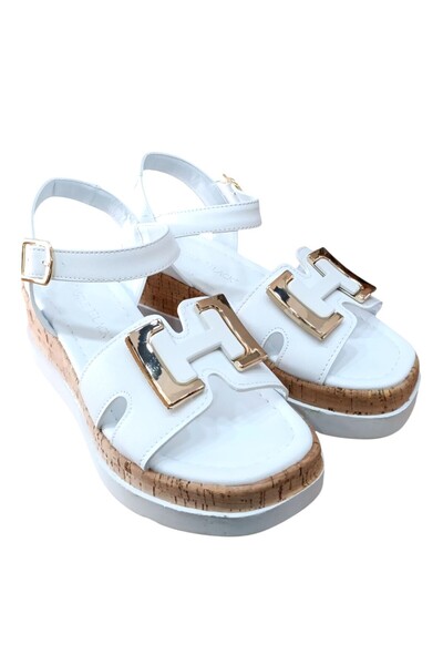 Castle Black 35182 Sandale cu pană cu cataramă pentru femei