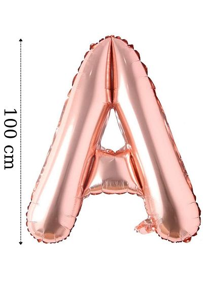 AyfaStore 40 Inch Foil Balloon Letter a Helium Balloon 100 cm Rose Color - Letter a Balloon - Letter Foil Balloon