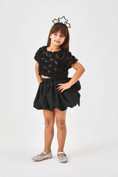 Le Mabelle Black Girl's Balloon Skirt - Anna