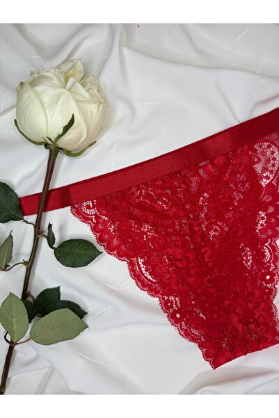 ROZENİN LINGERIE Chiloți roșii din dantelă