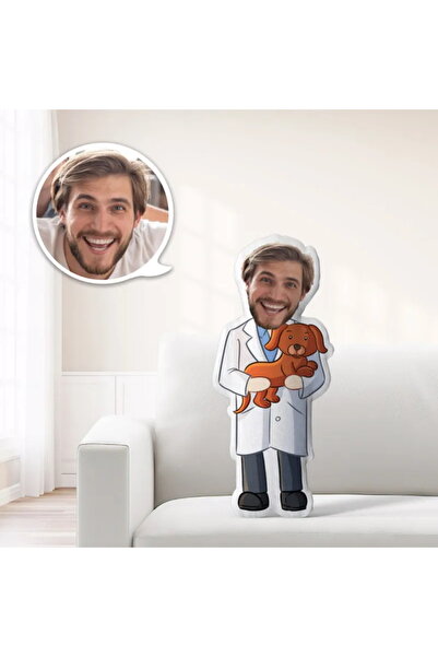 Hediyefoni Kişiye Özel Veteriner Şekilli Yastık