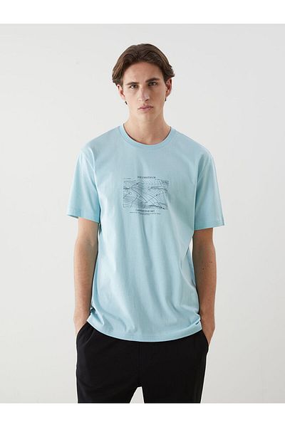 LC Waikiki Lcw Crew Neck Printed Combed Cotton Men's T-Shirt