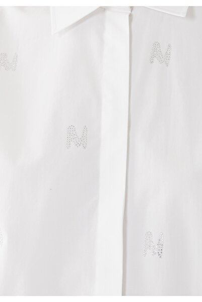 MSGM Taş İşlemeli Beyaz Gömlek