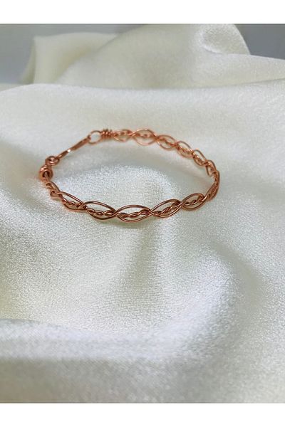 isikaccessories Pure Copper Minimalist Model Thin Bracelet 15,16,17,18,19,20 cm