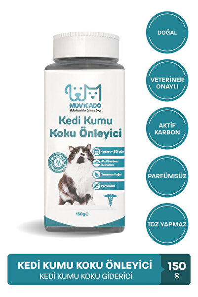 Kedi Kumu Koku Giderici Önleyici- Kedi Kumu Aktif Karbon - Kedi Kumu Tuvalet Koku Giderici Parfümsüz