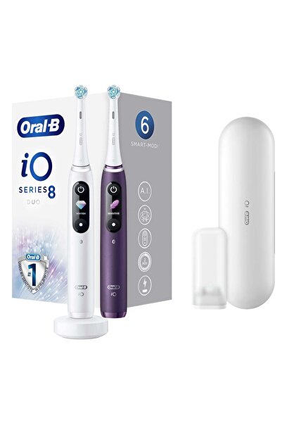 Oral-B İo 8 Şarjlı Diş Fırçası Seti 2'li - Beyaz/mor