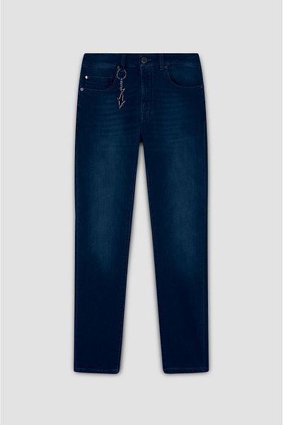 PAUL&SHARK Men's Denim Fabric Normal Waist Straight Model Navy Blue Jeans 25414105 -J03