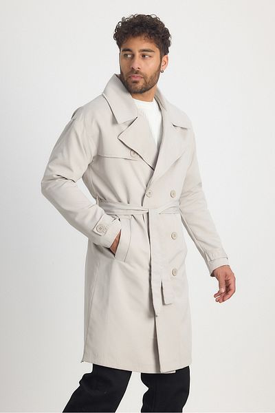 Weyeze Double Breasted Belted Trench Coat Af-K56138Lns