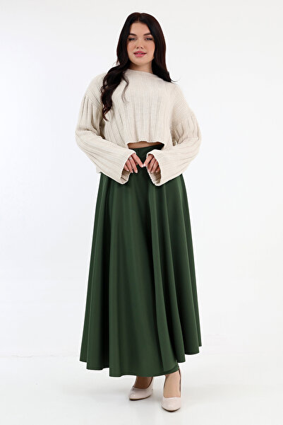 Berel Moda Scuba Full Kilos Skirt Khaki