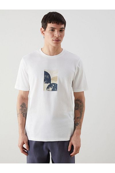 LC Waikiki New Season Crew Neck Printed Combed Cotton Men's T-Shirt - S5Ei86Z8