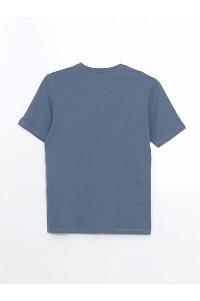 LC Waikiki Ανδρικό μπλουζάκι LCW Crew Neck με εμπριμέ χτενισμένο βαμβάκι
