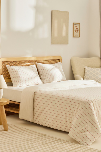 Kaşmir Home طقم غطاء لحاف مزدوج من أستريد باللون الوردي