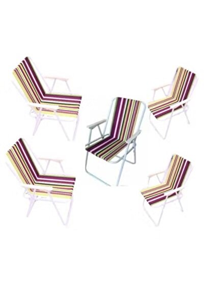 smart home مجموعة كراسي تخييم مكونة من 5 كراسي قابلة للطي، كرسي نزهة، كرسي ري...