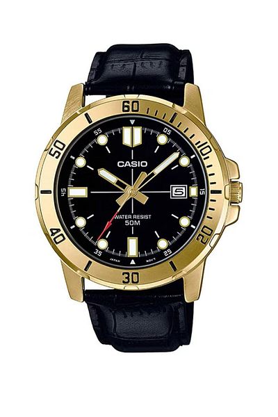 Casio Casio Men's Water Resistant Analog Watch MTP-VD01GL-1EVUDF - Black