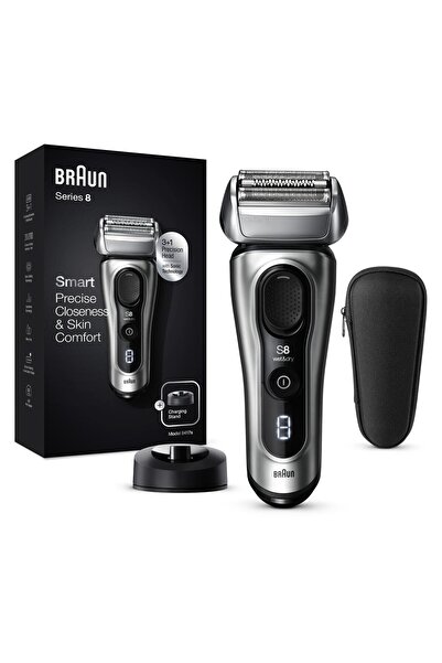 Braun Series 8 8417 Islak & Kuru Şarjlı Tıraş Makinesi Şarj Standı Seyahat Çantası