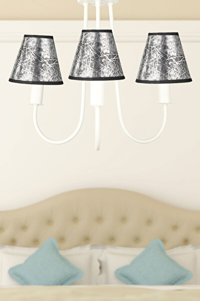 Begüsa Elina 3.Lü Avize Beyaz No:07