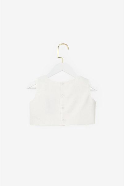 Le Mabelle Ecru Satin Girl's Crop