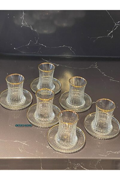 P&ORA PREMIUM KITCHEN PRODUCTS 12 Piece Elysia Cut Solo Star (Shiny) Tea Set Set, Sweetness, Priority Gift