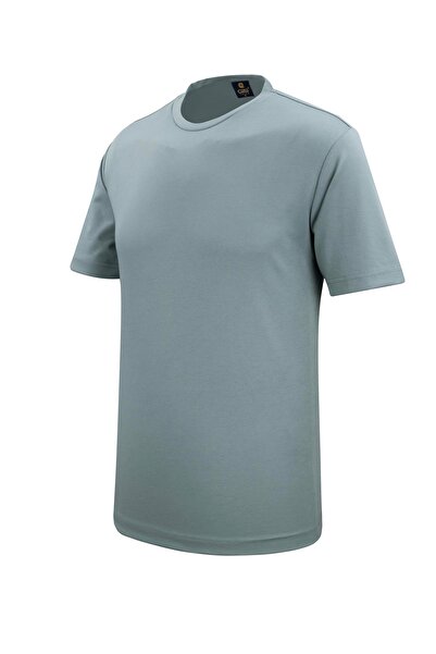 Çizgi Triko Ανδρικό μπλουζάκι με λαιμόκοψη σε μεγάλο μέγεθος Mercerized Classic Fit - 5110bat