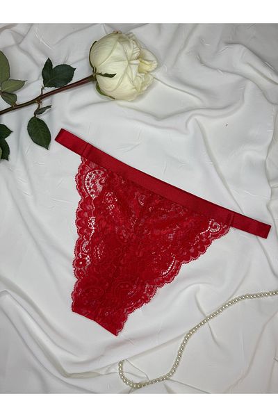 ROZENİN LINGERIE Red Lace Panties