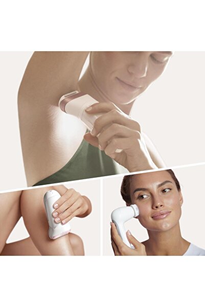 Braun Silk-épil 9 9855 Sensosmart, Kablosuz, Islak & Kuru, 3'ü 1 Arada Epilatör