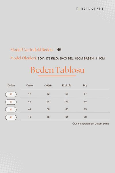 tarzımsüper Plus Size New Season Comfort Model Crew Neck Short Sleeve Combed Cotton Tunic T-Shirt
