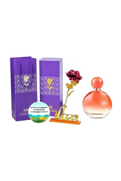 AVON Red rose (bag, stand, badge) + Far Away Endless Sun 50 ml