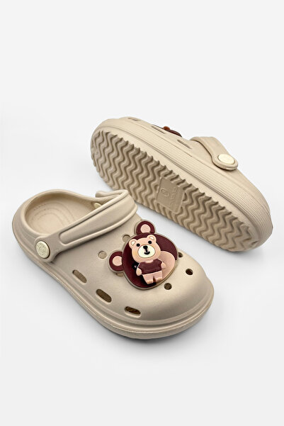 Beınsteps Children's Slippers with Teddy Bear Figure School Nursery Beach Bathroom Pool Daily Unisex Children's Slippers & Sandals