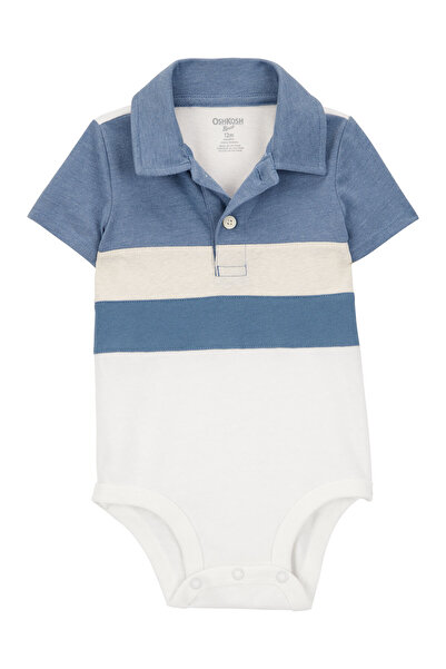OshKosh Erkek Bebek Polo Yaka Body 6 Ay-24 Ay Çok Renkli