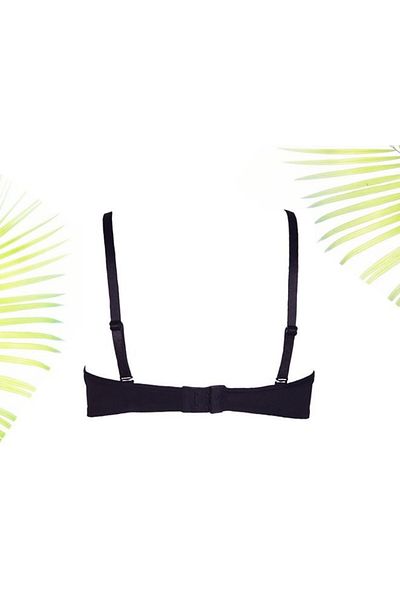 DEEP SECRET Black Unassisted Covered Micro Bra Ds200702water