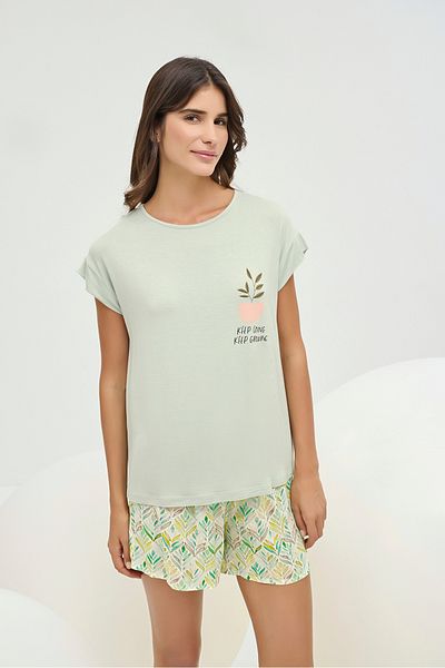 Sevim 16554 Women's Printed Shorts Set